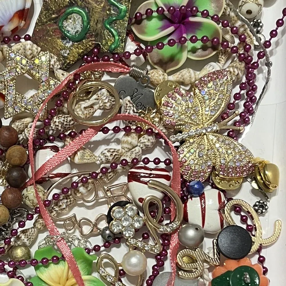 VTG - Now Repurpose Broken Jewelry Beads Harvest Craft Supply Parts 1#11.5oz